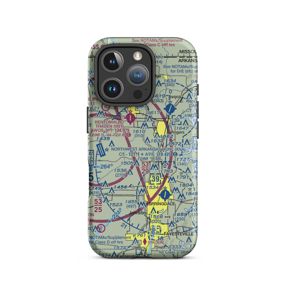 Taylor Field (3AR7) VFR Sectional  Tough iPhone Case iPhone 16 Pro model shown