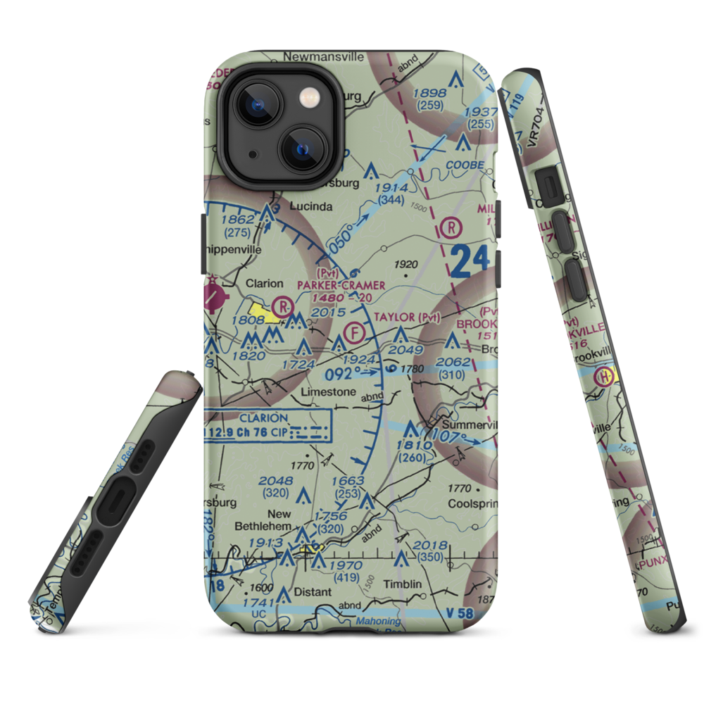 Taylor Flight Park Ultralightport (5PA9) VFR Sectional  Tough iPhone Case iPhone 14 Plus model shown