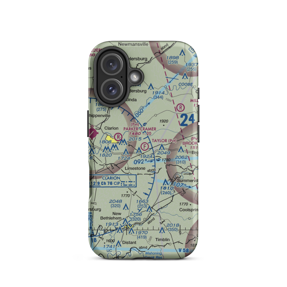 Taylor Flight Park Ultralightport (5PA9) VFR Sectional  Tough iPhone Case iPhone 16 model shown