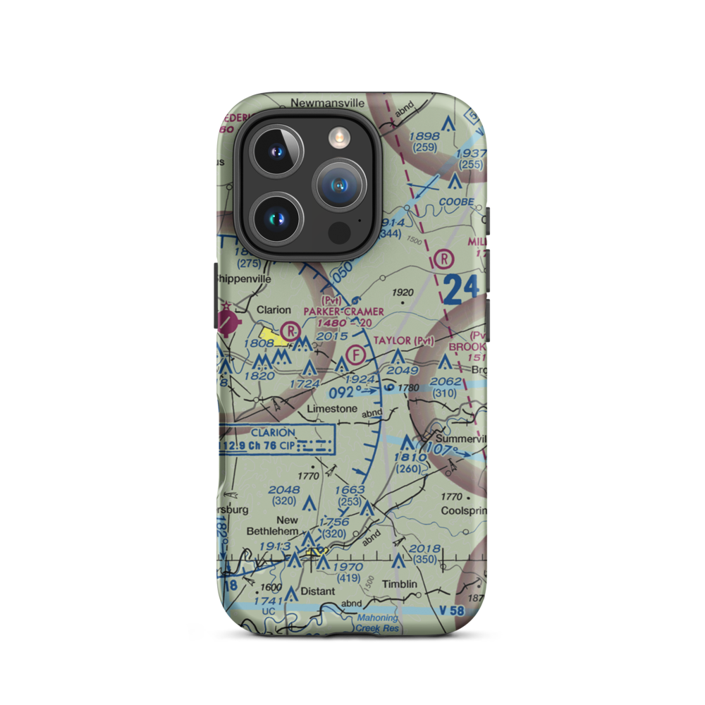 Taylor Flight Park Ultralightport (5PA9) VFR Sectional  Tough iPhone Case iPhone 16 Pro model shown