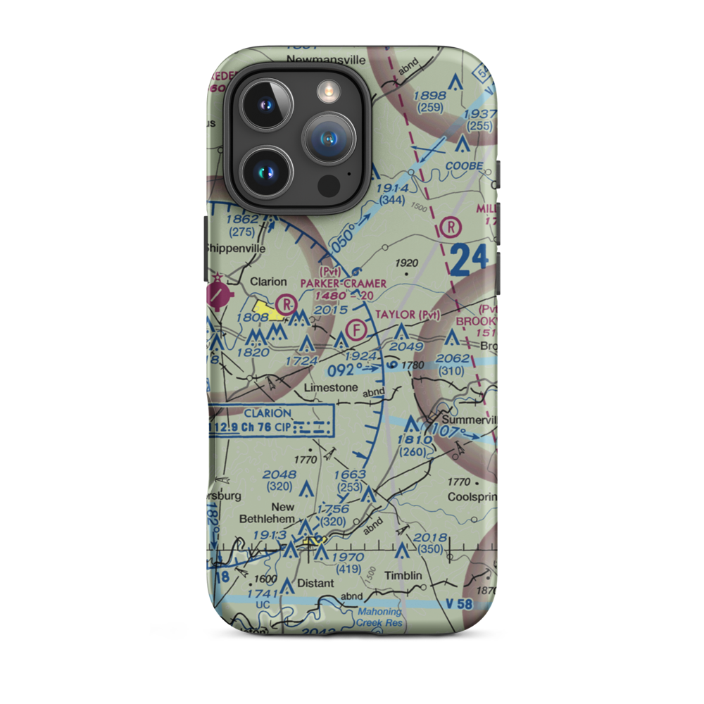Taylor Flight Park Ultralightport (5PA9) VFR Sectional  Tough iPhone Case iPhone 16 Pro Max model shown