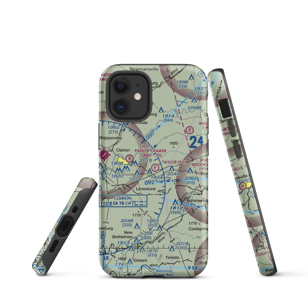 Taylor Flight Park Ultralightport (5PA9) VFR Sectional  Tough iPhone Case iPhone 12 mini model shown