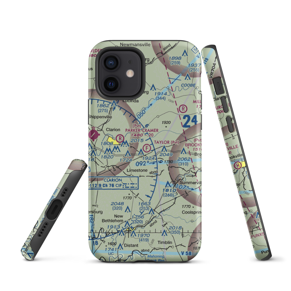 Taylor Flight Park Ultralightport (5PA9) VFR Sectional  Tough iPhone Case iPhone 12 model shown