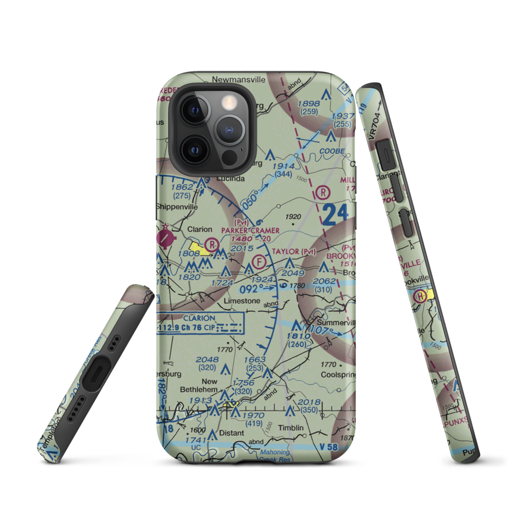 Taylor Flight Park Ultralightport (5PA9) VFR Sectional  Tough iPhone Case iPhone 12 Pro model shown