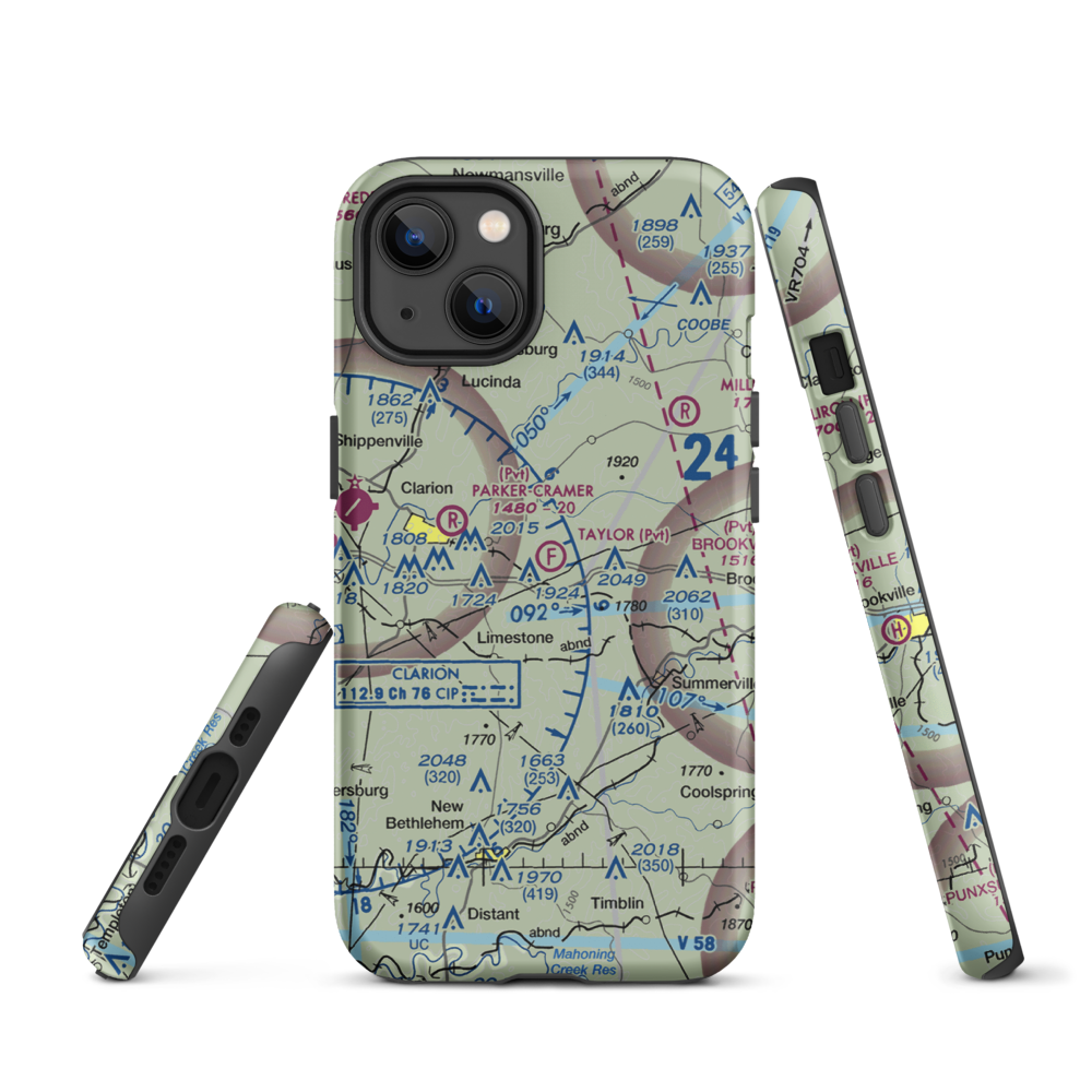 Taylor Flight Park Ultralightport (5PA9) VFR Sectional  Tough iPhone Case iPhone 13 model shown