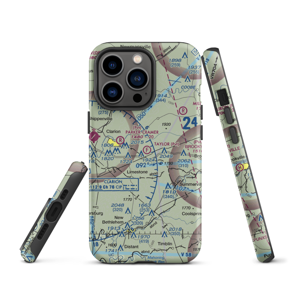 Taylor Flight Park Ultralightport (5PA9) VFR Sectional  Tough iPhone Case iPhone 13 Pro model shown