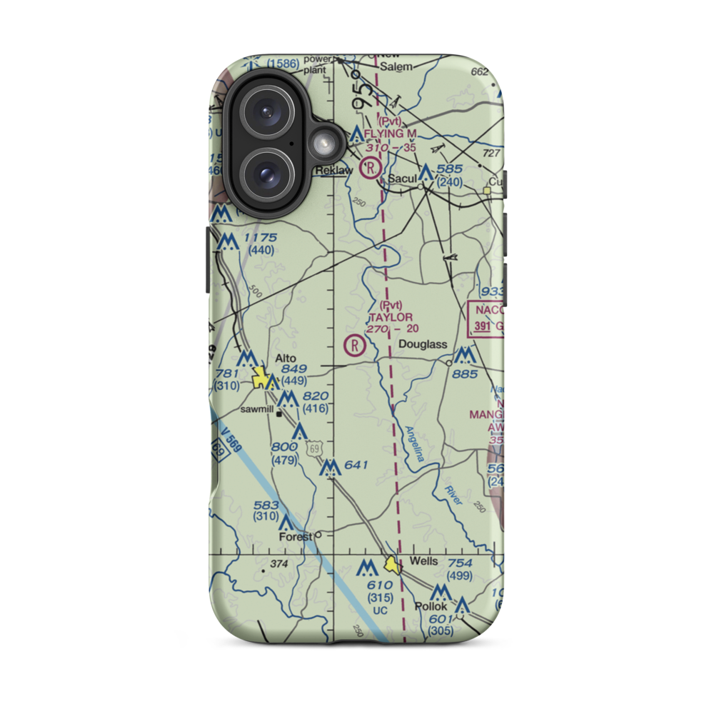 Taylor Ranch Airport (9TA8) VFR Sectional  Tough iPhone Case iPhone 16 Plus model shown