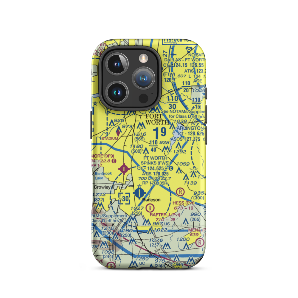 Tcjc-South Campus Heliport (9F5) VFR Sectional  Tough iPhone Case iPhone 16 Pro model shown