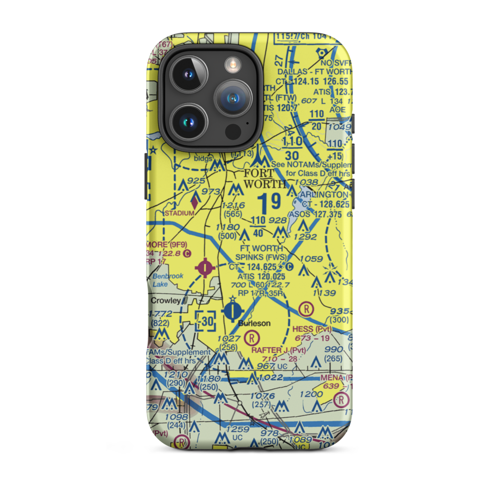Tcjc-South Campus Heliport (9F5) VFR Sectional  Tough iPhone Case iPhone 16 Pro Max model shown