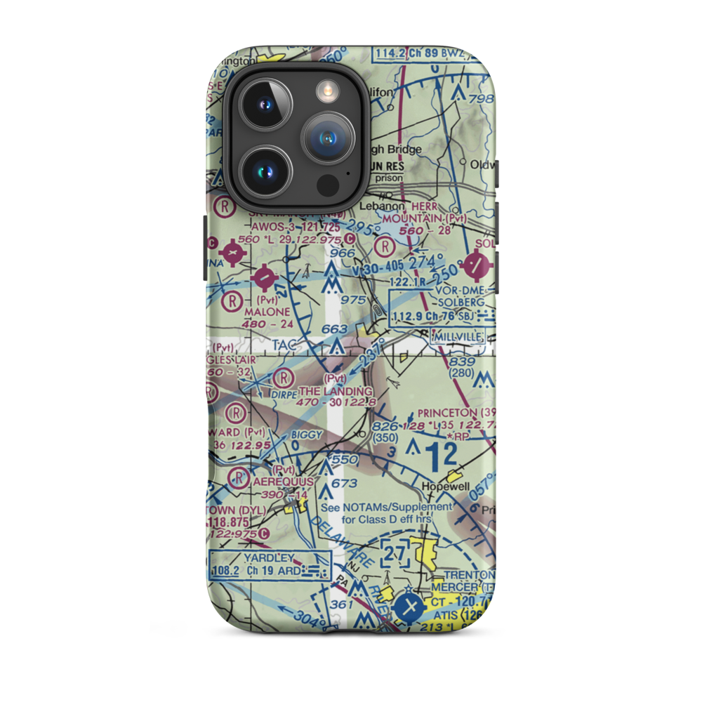 Teeny Weeny Acres Airport (NJ47) VFR Sectional  Tough iPhone Case iPhone 16 Pro Max model shown
