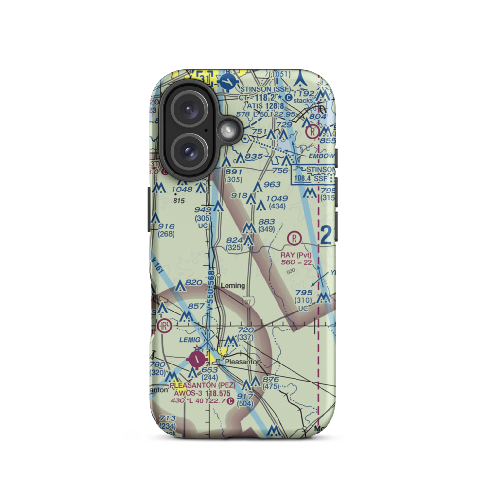 Ten Oaks Airport (US-0051) VFR Sectional  Tough iPhone Case iPhone 16 model shown