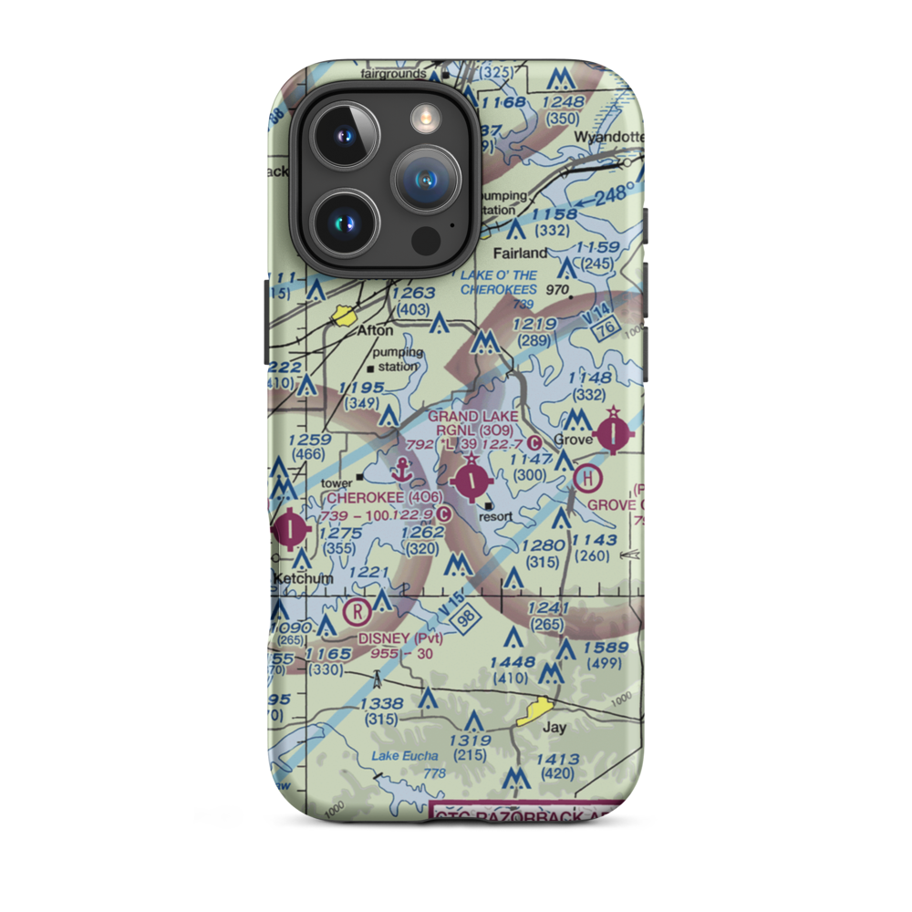 Teramiranda Airport (79F) VFR Sectional  Tough iPhone Case iPhone 16 Pro Max model shown