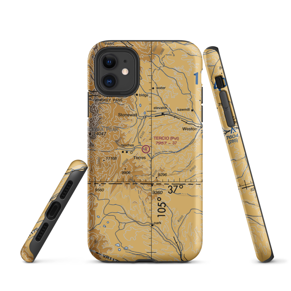 Tercio Ranch Airstrip (3CO4) VFR Sectional  Tough iPhone Case iPhone 11 model shown