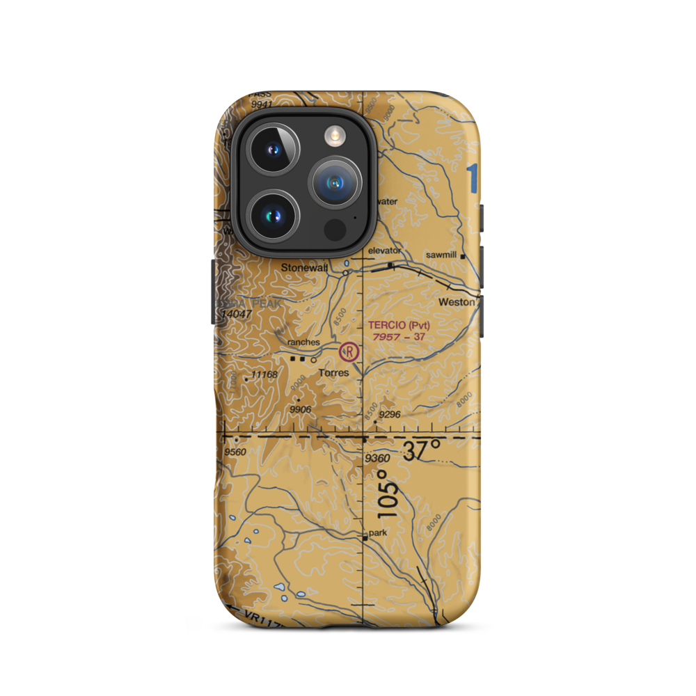 Tercio Ranch Airstrip (3CO4) VFR Sectional  Tough iPhone Case iPhone 16 Pro model shown
