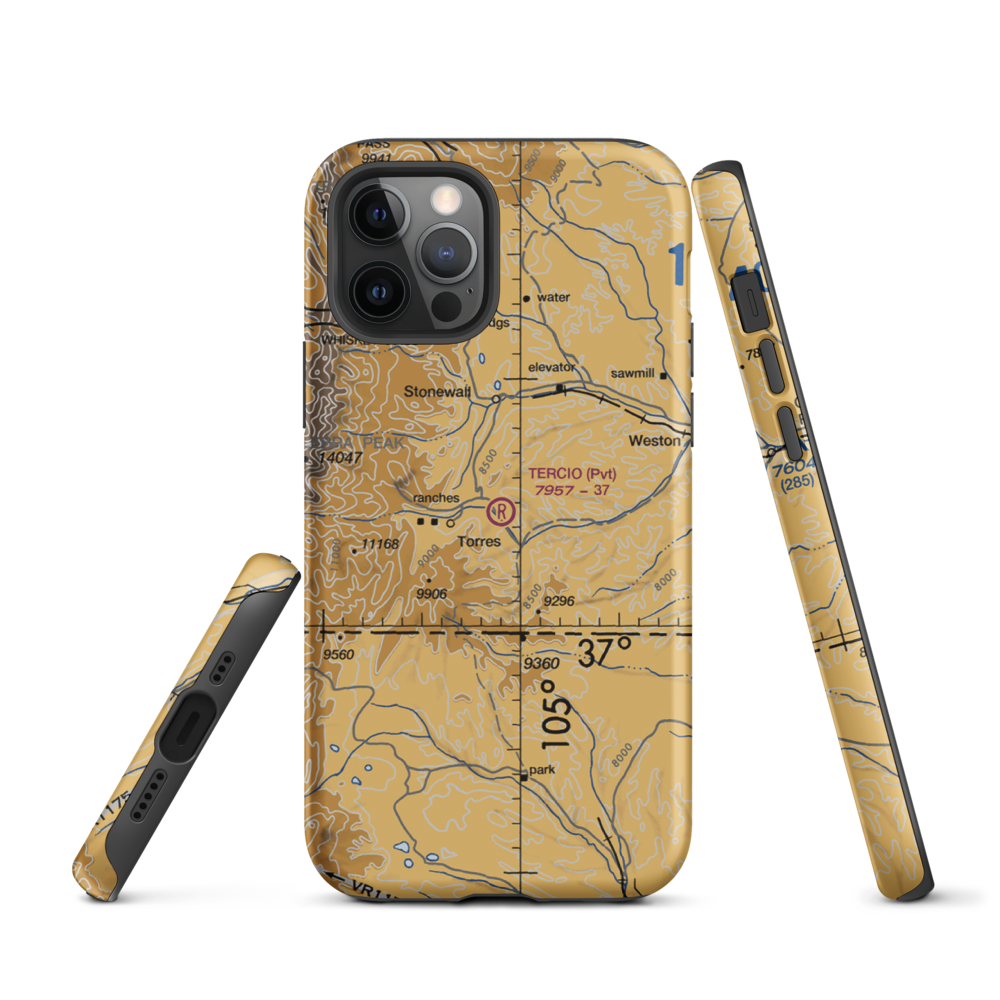 Tercio Ranch Airstrip (3CO4) VFR Sectional  Tough iPhone Case iPhone 12 Pro model shown