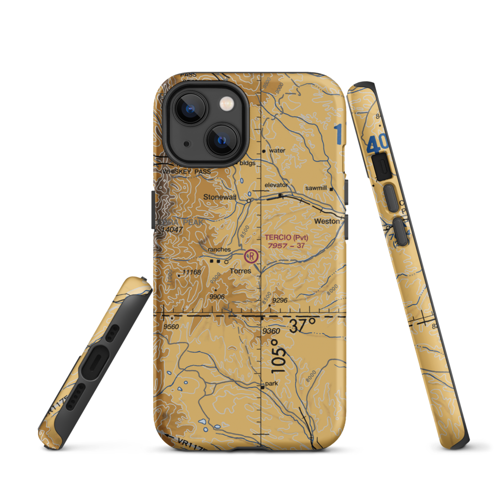 Tercio Ranch Airstrip (3CO4) VFR Sectional  Tough iPhone Case iPhone 13 model shown