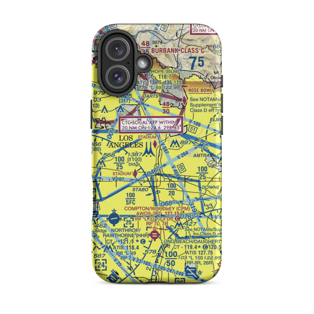 Terminal Annex Heliport (54L) VFR Sectional  Tough iPhone Case iPhone 16 Plus model shown