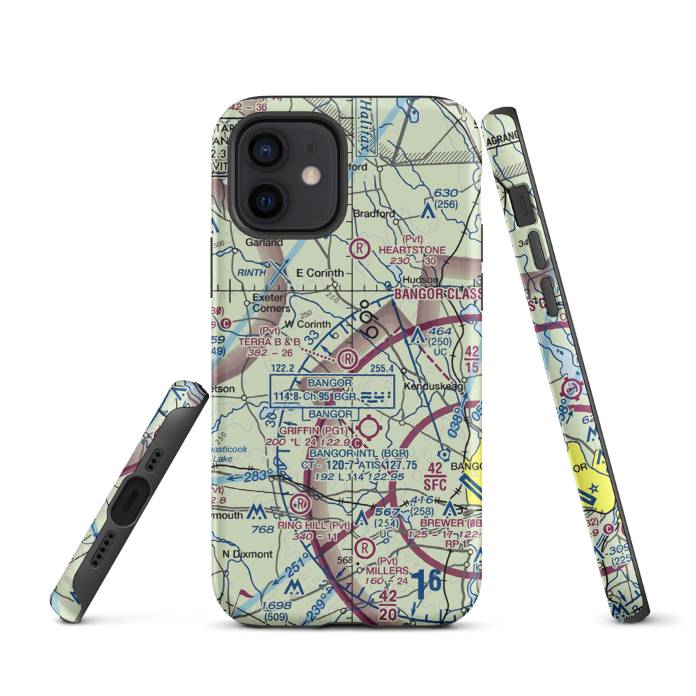 Terra B & B Airport (ME35) VFR Sectional  Tough iPhone Case iPhone 12 model shown