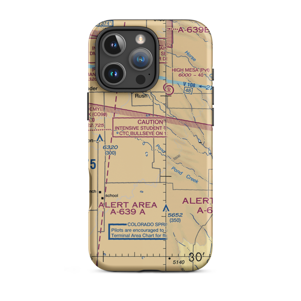 Terra Firma Airport (08CO) VFR Sectional  Tough iPhone Case iPhone 16 Pro Max model shown