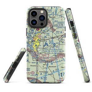 Terre Haute Regional Airport, Hulman Field (HUF) VFR Sectional  Tough iPhone Case