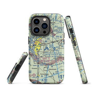 Terre Haute Regional Airport, Hulman Field (HUF) VFR Sectional  Tough iPhone Case