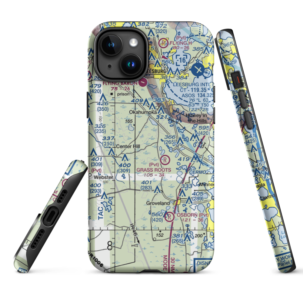 Tex Merritt Private Airstrip (51FD) VFR Sectional  Tough iPhone Case iPhone 15 Plus model shown