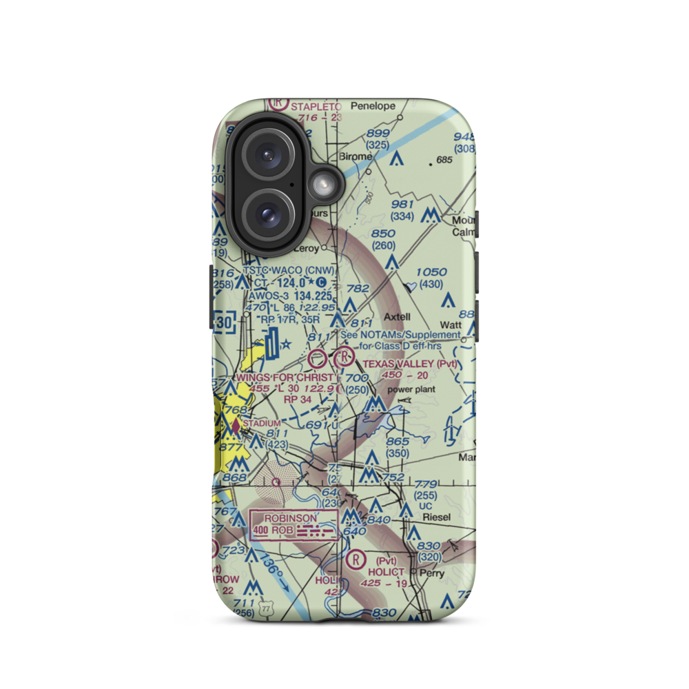 Texas Valley Air Field (TA57) VFR Sectional  Tough iPhone Case iPhone 16 model shown