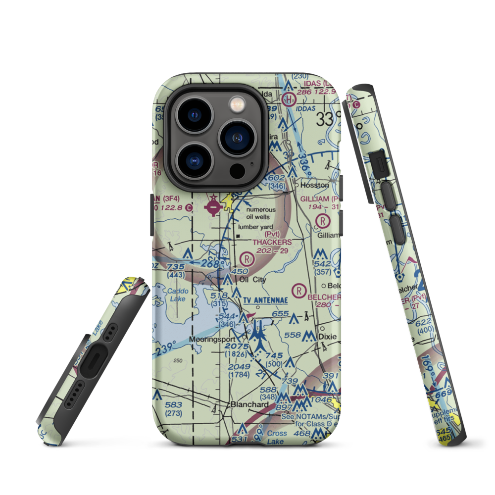 Thackers Airport (5F8) VFR Sectional  Tough iPhone Case iPhone 14 Pro model shown