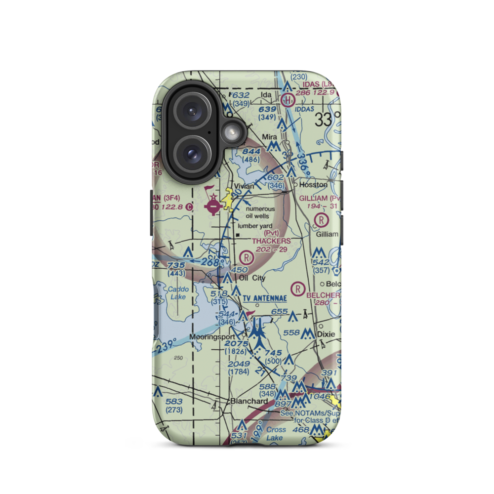 Thackers Airport (5F8) VFR Sectional  Tough iPhone Case iPhone 16 model shown