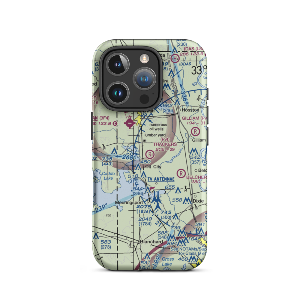 Thackers Airport (5F8) VFR Sectional  Tough iPhone Case iPhone 16 Pro model shown
