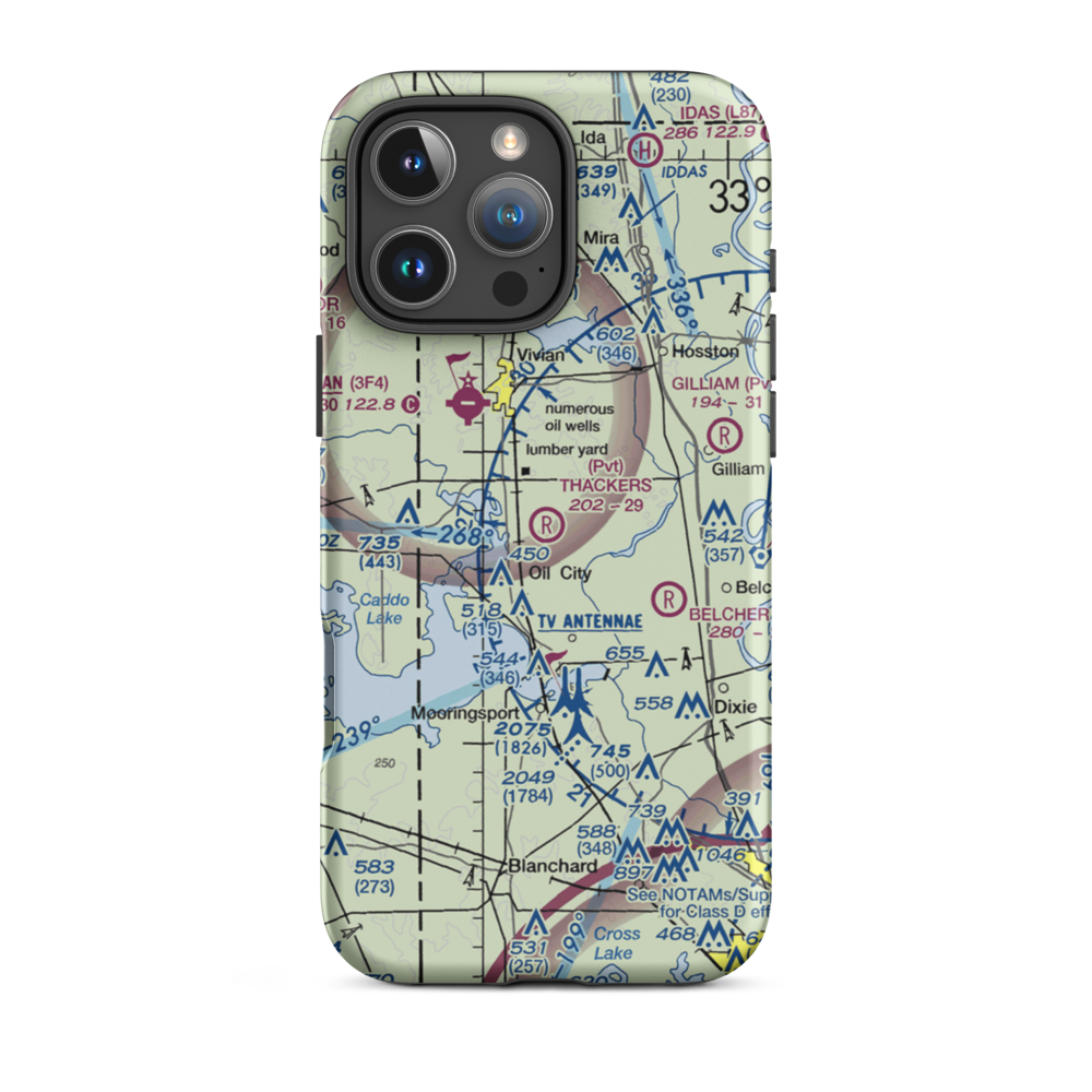Thackers Airport (5F8) VFR Sectional  Tough iPhone Case iPhone 16 Pro Max model shown