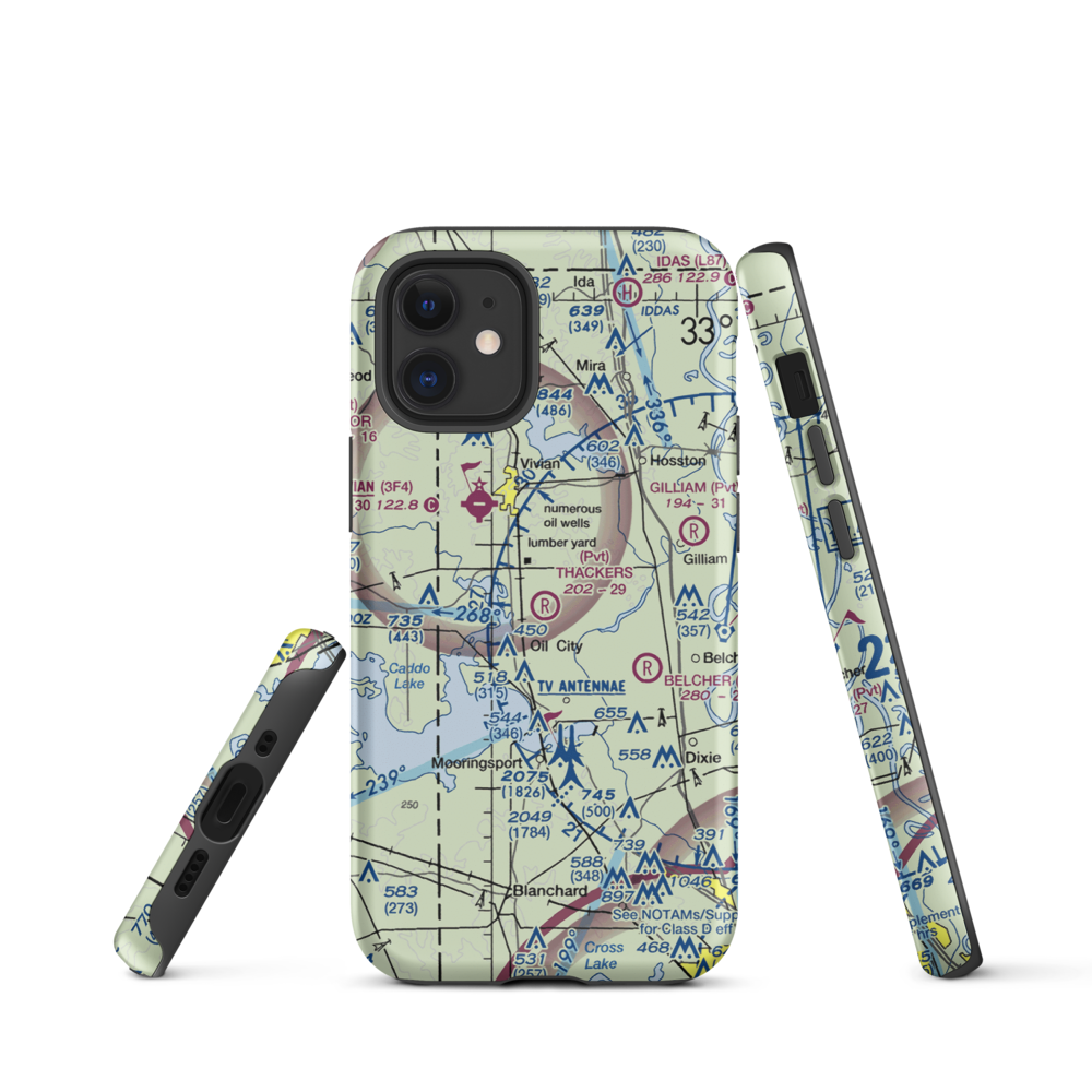 Thackers Airport (5F8) VFR Sectional  Tough iPhone Case iPhone 12 mini model shown