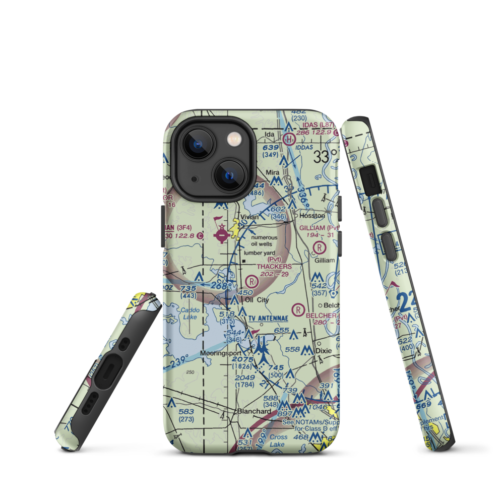 Thackers Airport (5F8) VFR Sectional  Tough iPhone Case iPhone 13 mini model shown
