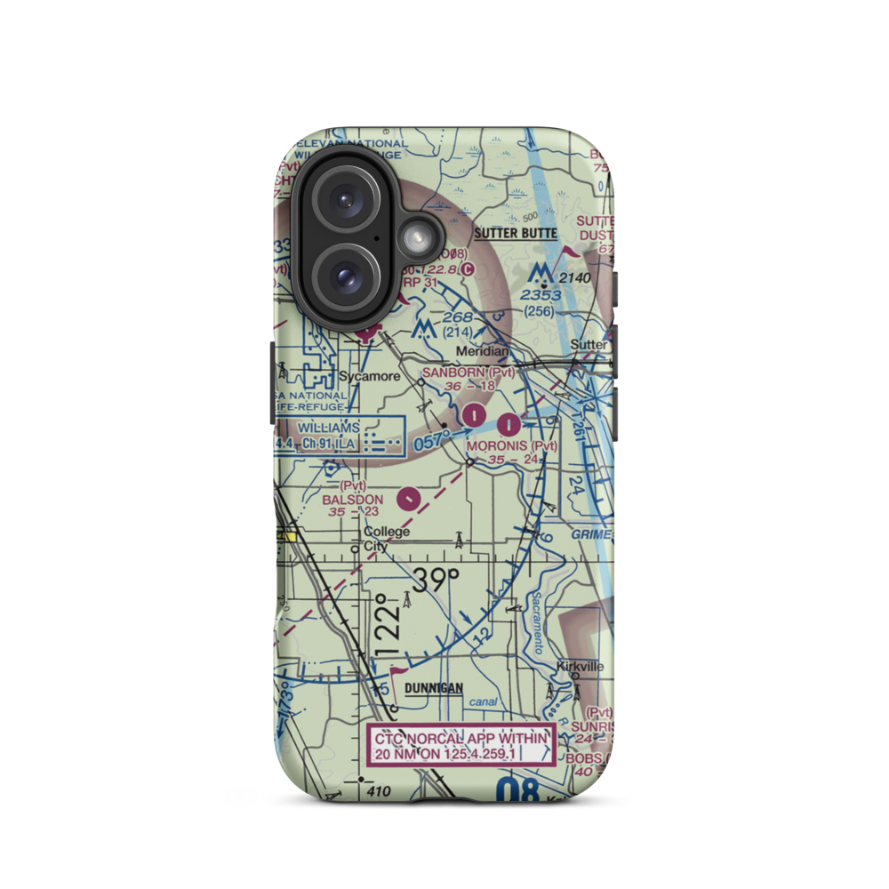 Thayer Aviation Airport (53CN) VFR Sectional  Tough iPhone Case iPhone 16 model shown