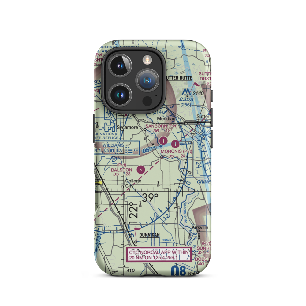 Thayer Aviation Airport (53CN) VFR Sectional  Tough iPhone Case iPhone 16 Pro model shown
