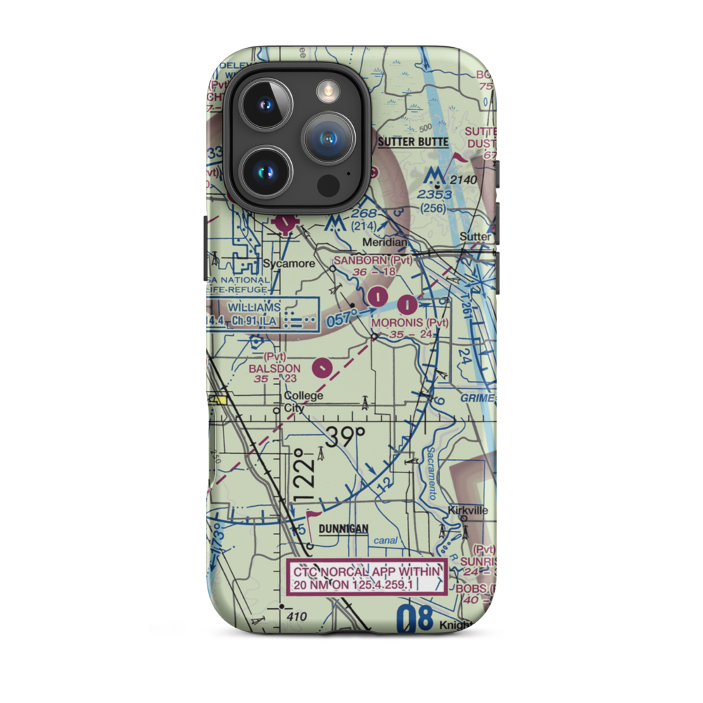 Thayer Aviation Airport (53CN) VFR Sectional  Tough iPhone Case iPhone 16 Pro Max model shown