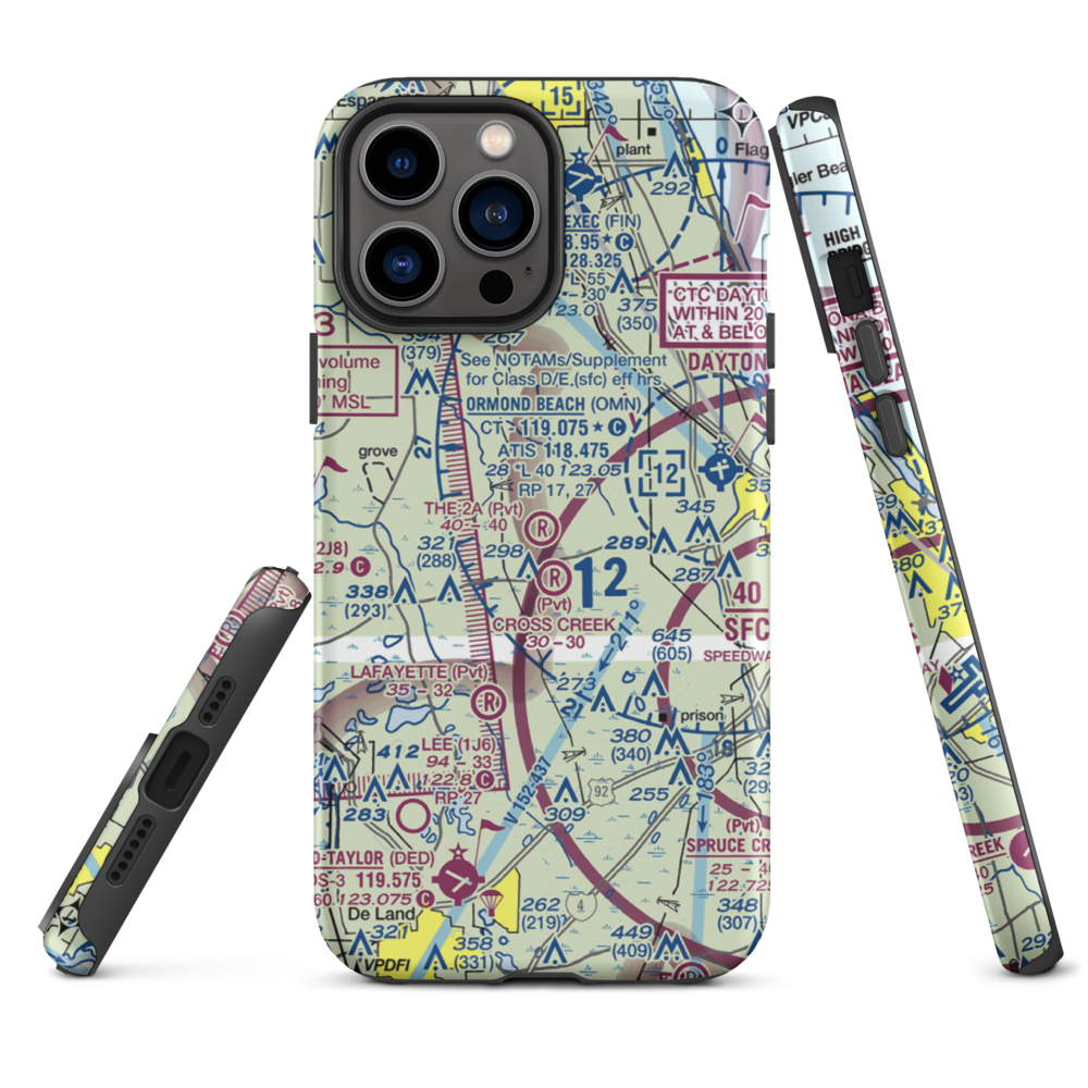 The 2A Ranch Airport (0FD0) VFR Sectional  Tough iPhone Case iPhone 13 Pro Max model shown