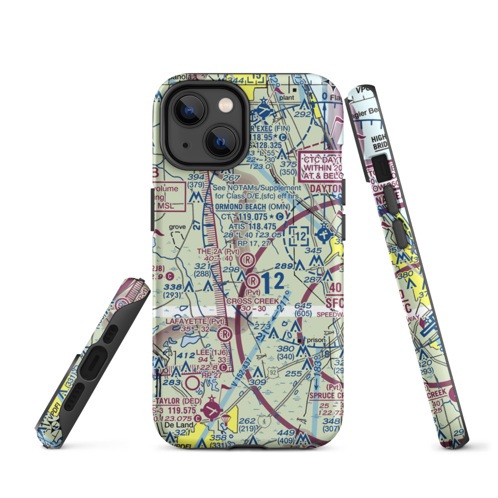 The 2A Ranch Airport (0FD0) VFR Sectional  Tough iPhone Case iPhone 14 model shown