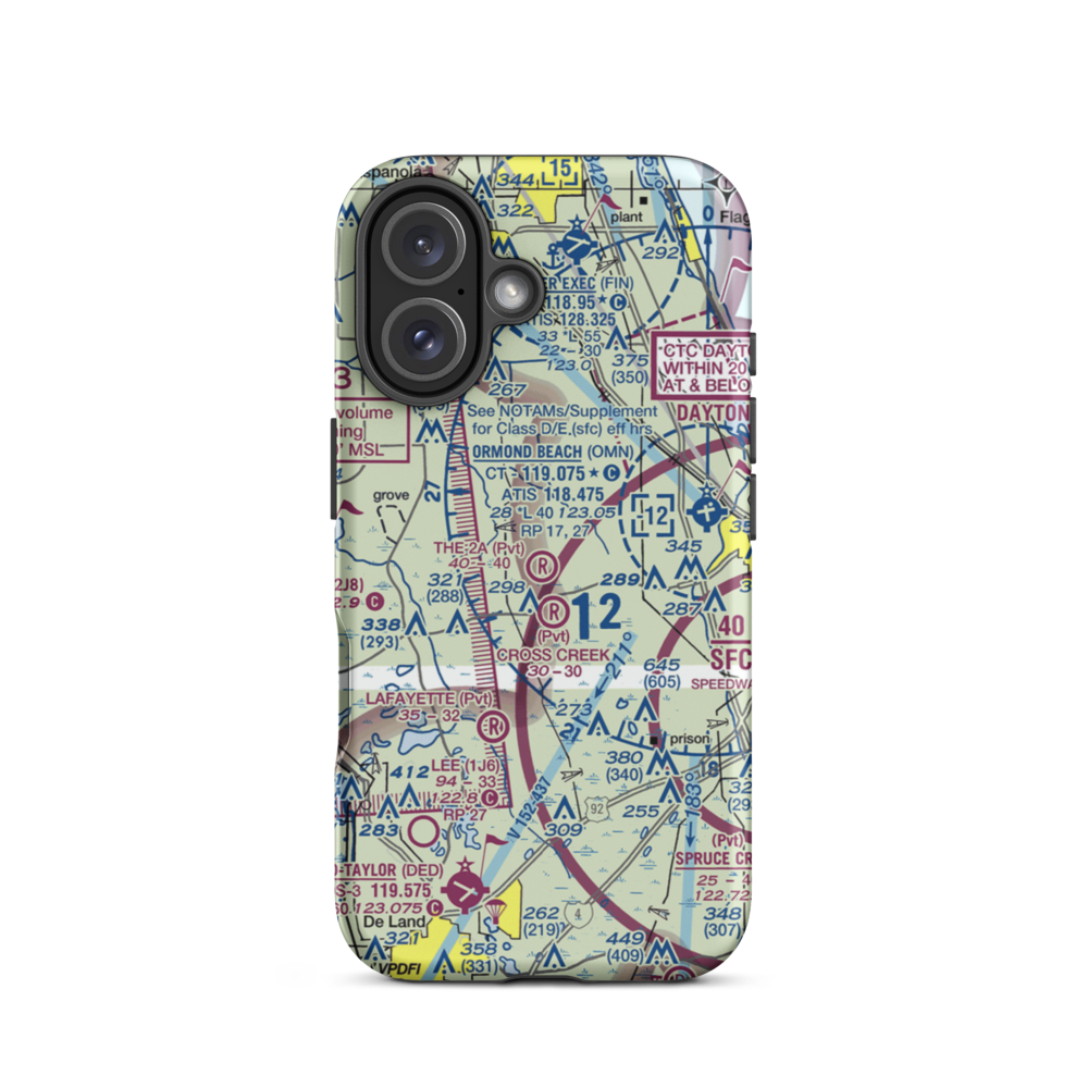 The 2A Ranch Airport (0FD0) VFR Sectional  Tough iPhone Case iPhone 16 model shown