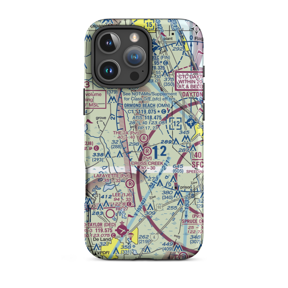 The 2A Ranch Airport (0FD0) VFR Sectional  Tough iPhone Case iPhone 16 Pro Max model shown