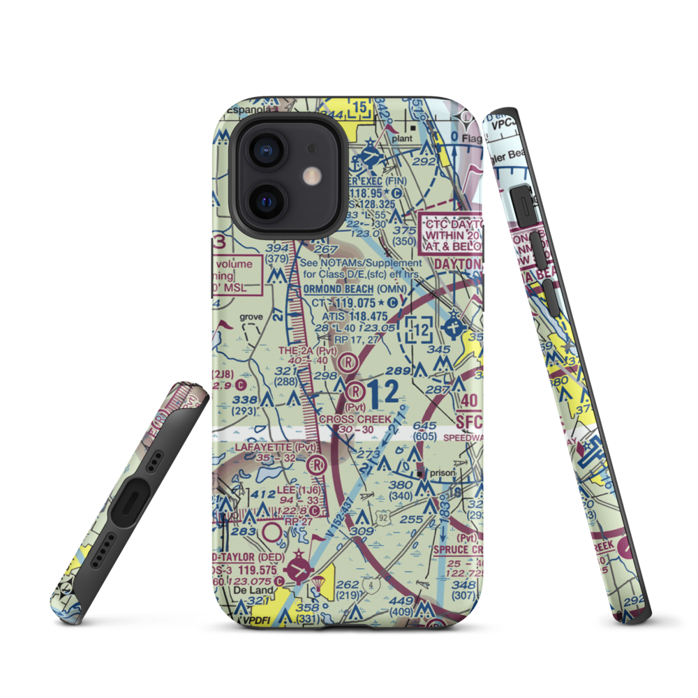 The 2A Ranch Airport (0FD0) VFR Sectional  Tough iPhone Case iPhone 12 model shown