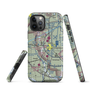 The Flying Cowboy Airport (91OK) VFR Sectional  Tough iPhone Case