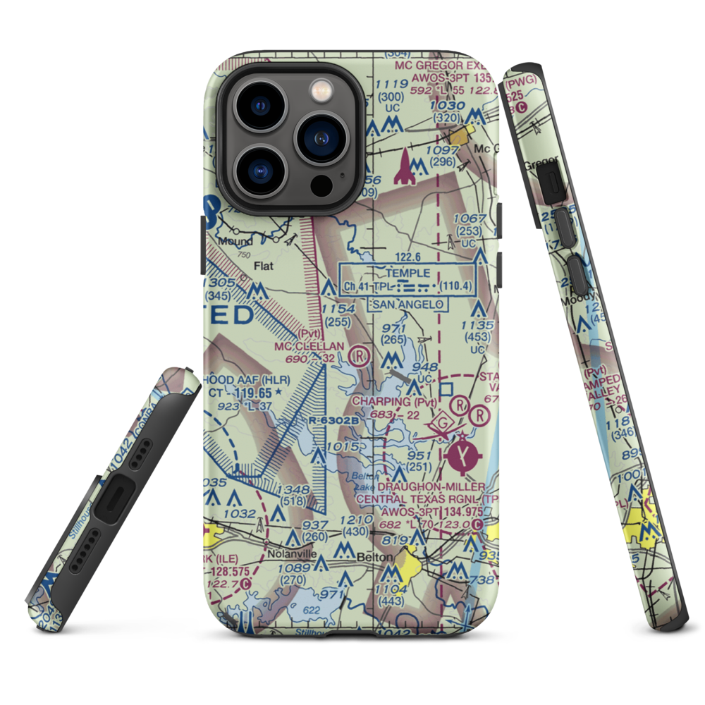 The Grove/Ranch Airport (23TX) VFR Sectional  Tough iPhone Case iPhone 13 Pro Max model shown