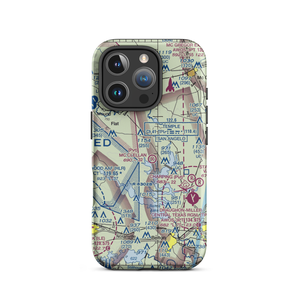 The Grove/Ranch Airport (23TX) VFR Sectional  Tough iPhone Case iPhone 16 Pro model shown