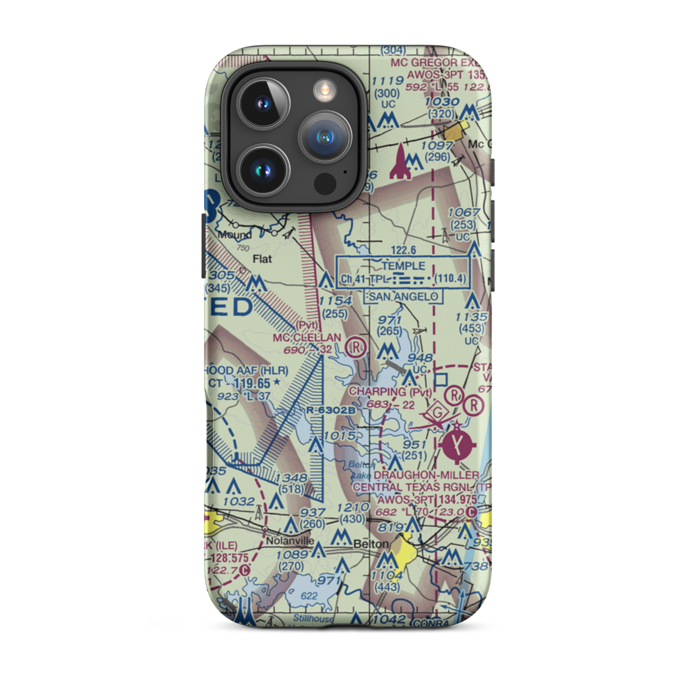 The Grove/Ranch Airport (23TX) VFR Sectional  Tough iPhone Case iPhone 16 Pro Max model shown