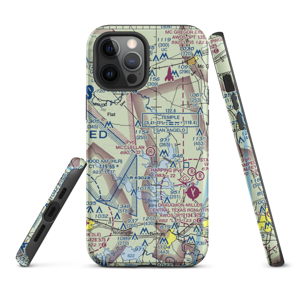 The Grove/Ranch Airport (23TX) VFR Sectional  Tough iPhone Case iPhone 12 Pro Max model shown