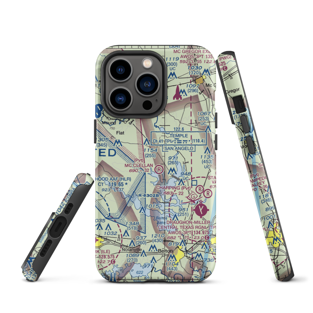 The Grove/Ranch Airport (23TX) VFR Sectional  Tough iPhone Case iPhone 13 Pro model shown