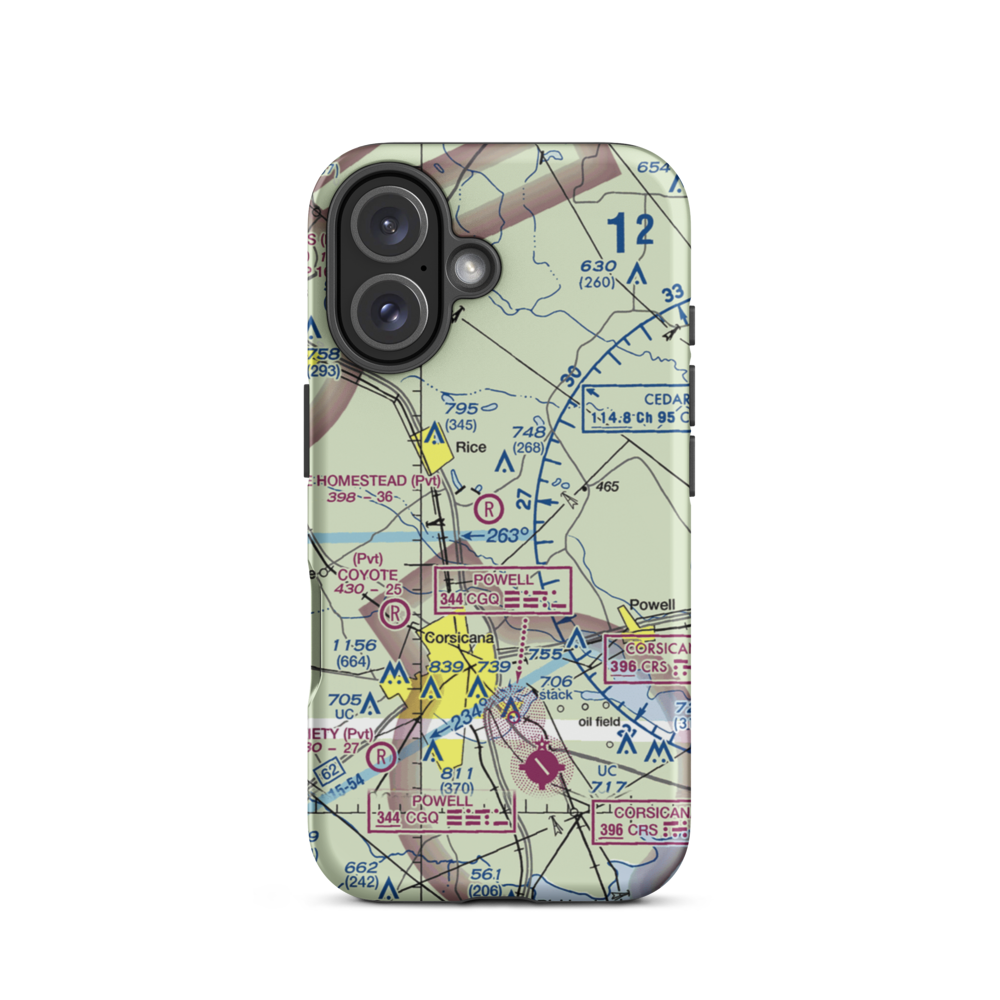 The Homestead Airport (90TE) VFR Sectional  Tough iPhone Case iPhone 16 model shown