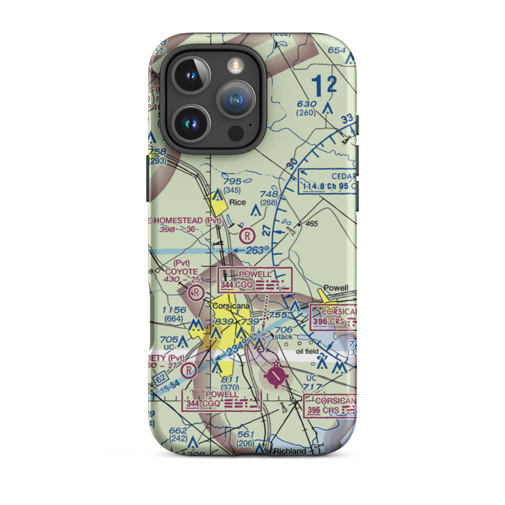 The Homestead Airport (90TE) VFR Sectional  Tough iPhone Case iPhone 16 Pro Max model shown