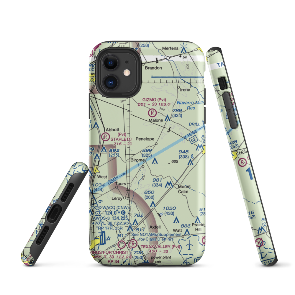 The Landing Airport (9XS1) VFR Sectional  Tough iPhone Case iPhone 11 model shown